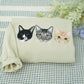 Custom Pet Portrait Hoodies from Photo - Cat Face Embroidered Sweatshirts - Premium Pet Memorial Gift