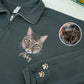 Custom Pet Portrait Quarter Zip - Cat Face Embroidered Pullover - Personalized Pet Memorial Gift