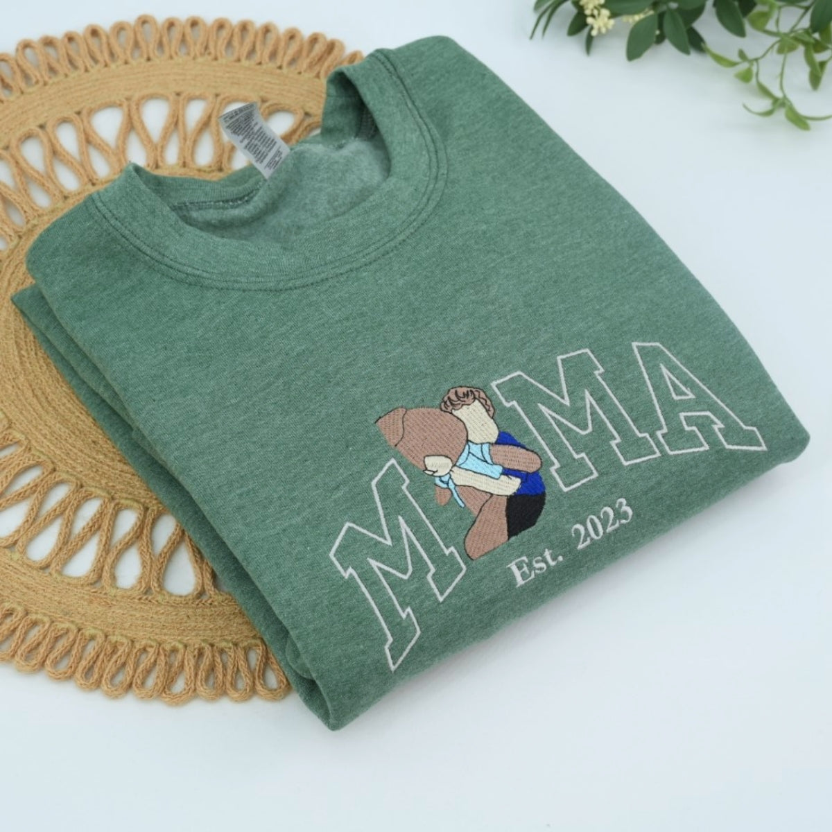 Custom Photo Mama Hoodies - Family Photo Embroidered Sweatshirts - Perfect New Mama Memory Gift
