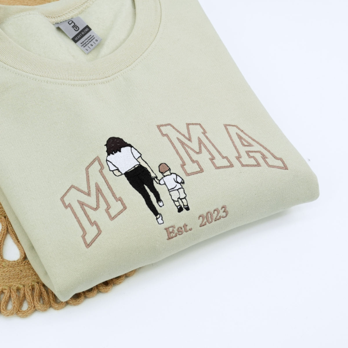 Custom Photo Mama Hoodies - Family Photo Embroidered Sweatshirts - Perfect New Mama Memory Gift