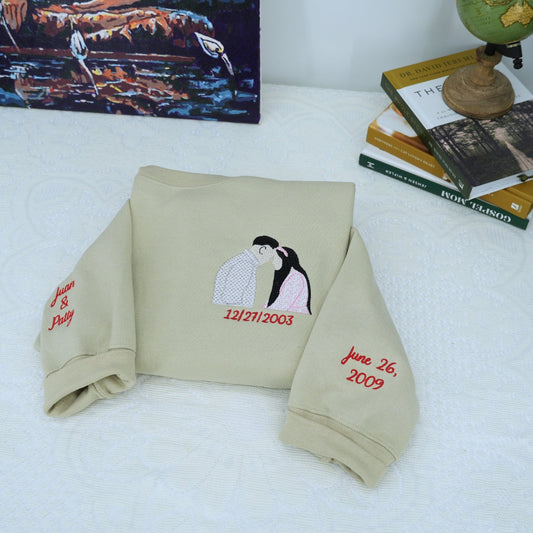 Custom Portrait Matching Hoodies – Personalized Sweatshirts for Couples or Best Friends