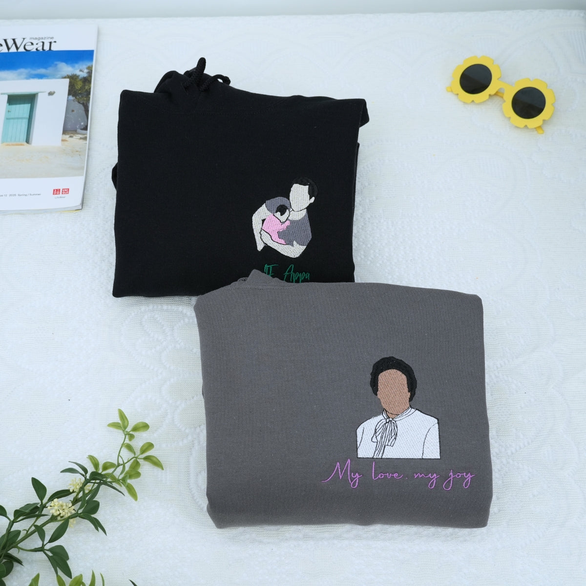 Custom Portrait Matching Hoodies – Personalized Sweatshirts for Couples or Best Friends