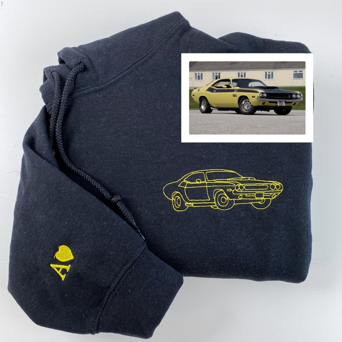 Custom Truck Portrait Hoodies - Pickup Line Art Embroidered Sweatshirts - Perfect Truck Lover Gift