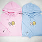 Cute Cartoon Chick Custom Embroidered Matching Hoodies For Couples
