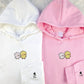 Cute Cartoon Chick Custom Embroidered Matching Hoodies For Couples
