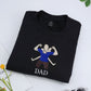 Dad Established Custom Hoodies - Father Baby Embroidered Sweatshirts With Est Year - Perfect New Dad Father's Day Gift
