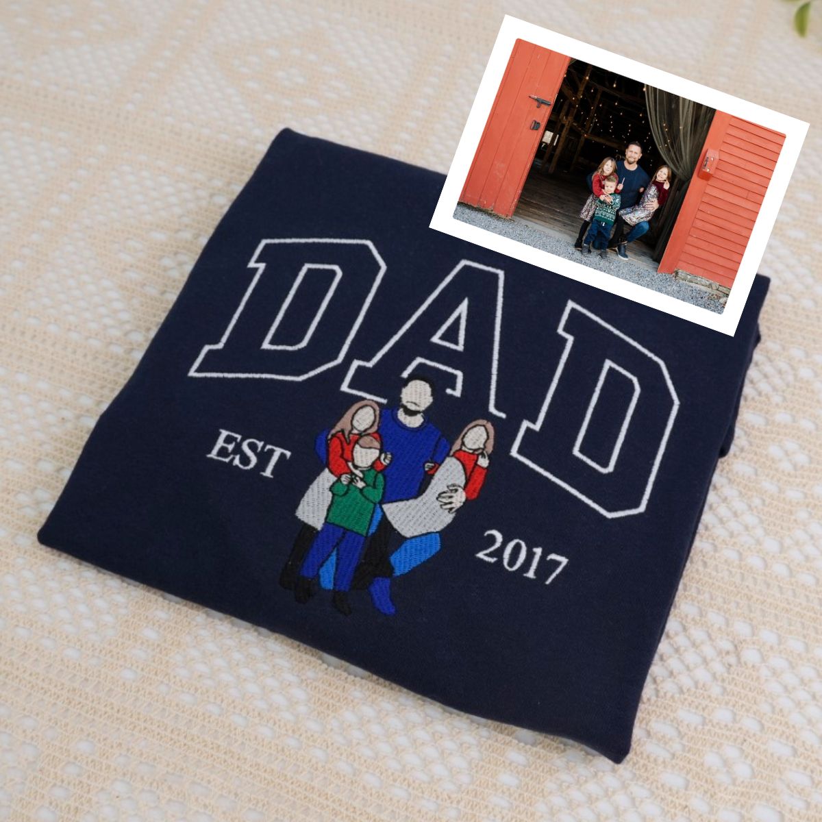 Devoted Dad Custom Hoodies - Caring Father Embroidered Sweatshirts - Perfect Father's Day Gift