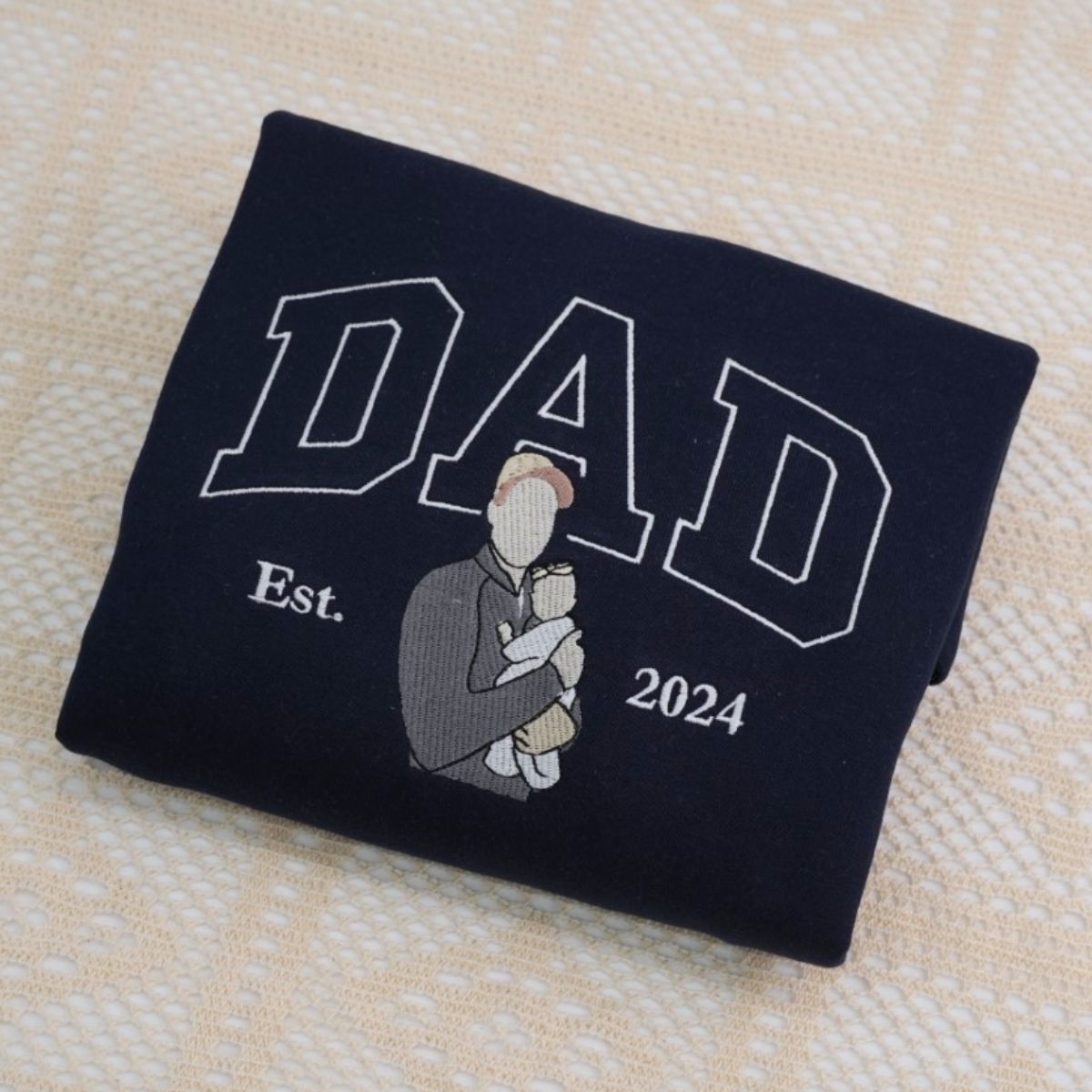 Devoted Dad Custom Hoodies - Caring Father Embroidered Sweatshirts - Perfect Father's Day Gift