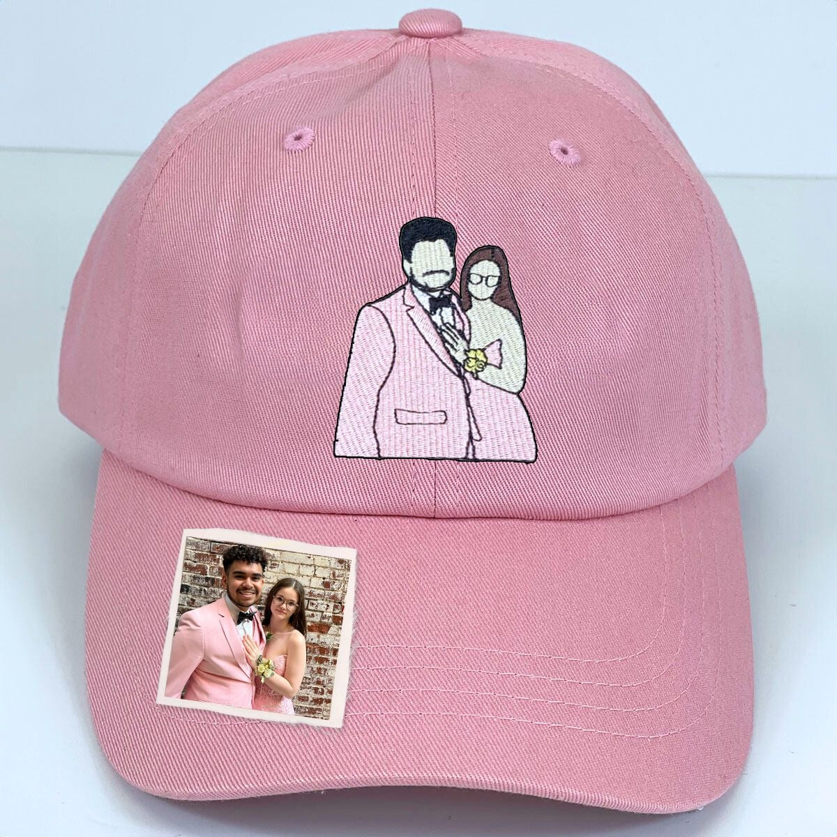 Personalized Photo Portrait Hat with Embroidered - Unique Couple Gift Idea