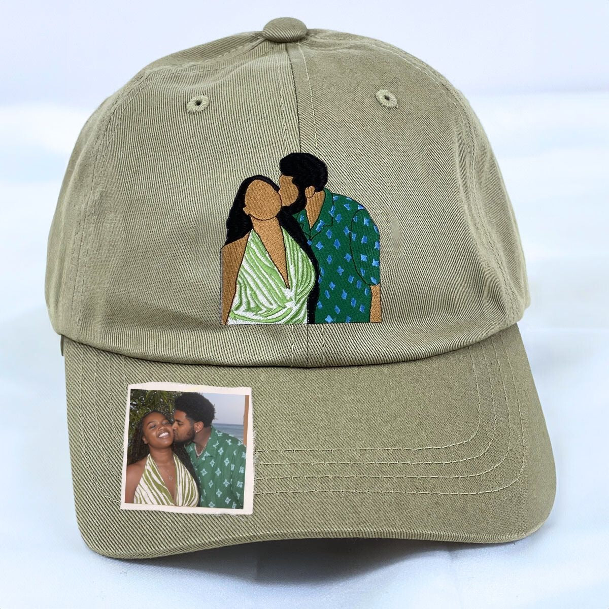 Personalized Photo Portrait Hat with Embroidered - Unique Couple Gift Idea
