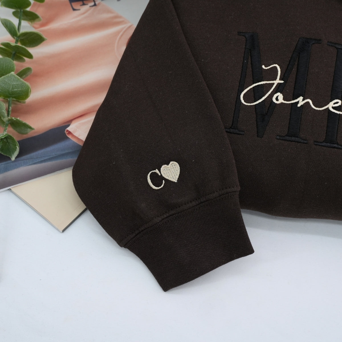 Embroidered Mr & Mrs Hoodies or Sweatshirts