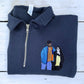 Matching Zip Up Hoodies or Sweatshirts, Custom Embroidered Anniversary Gifts For Couples
