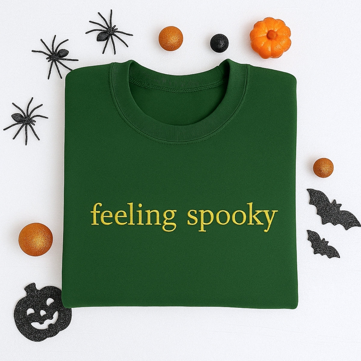 Feeling Spooky Custom Sweatshirts - Halloween Embroidered Apparel - Perfect Spooky Season Gift