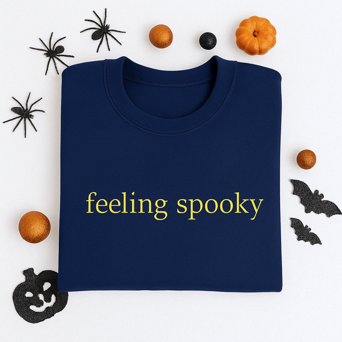 Feeling Spooky Custom Sweatshirts - Halloween Embroidered Apparel - Perfect Spooky Season Gift