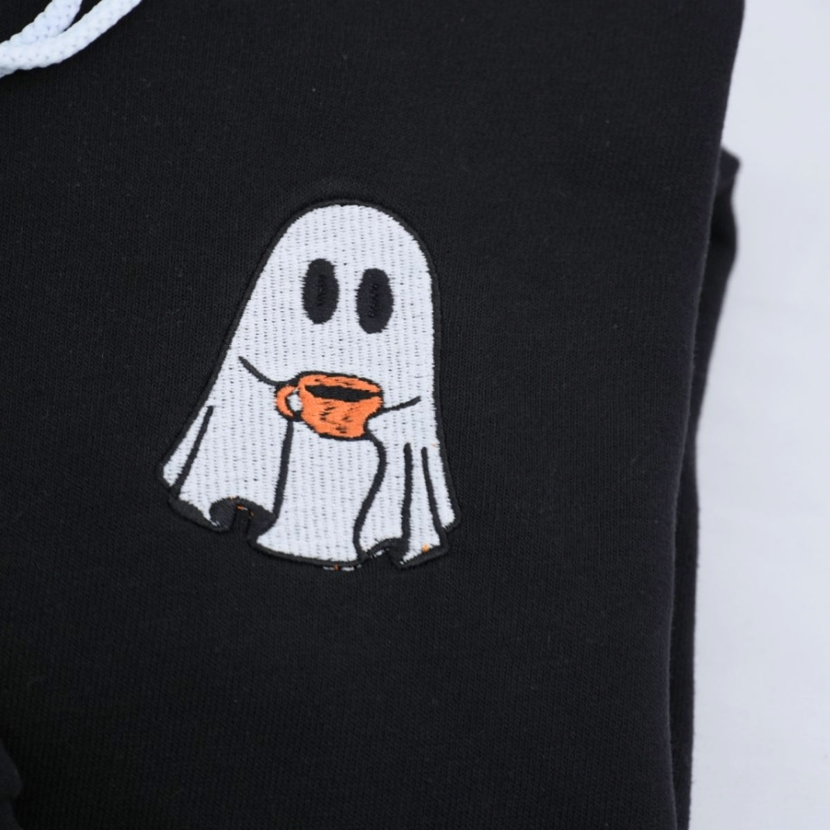 Halloween Ghost Couple Hoodies - Cute Matching Embroidered Sweatshirts - Perfect Spooky Season Gift
