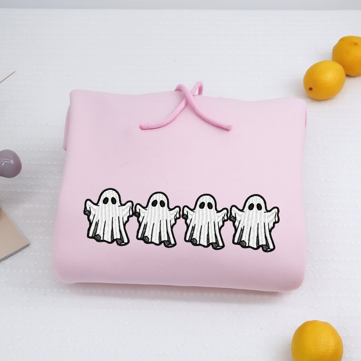 Halloween Custom Hoodies - Ghost & Bat Embroidered Sweatshirts - Perfect Spooky Season Gift