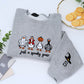 Halloween Custom Sweatshirts - Spooky Goose Embroidered Design - Cute Halloween Apparel