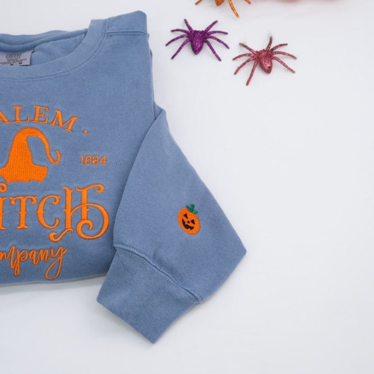 Halloween Custom Sweatshirts - Salem Witch Embroidered Hoodies - Perfect Spooky Season Gift