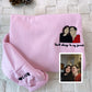 His Hers Custom Picture Hoodies - Personalized Photo Embroidered Couples Sweatshirts Gift