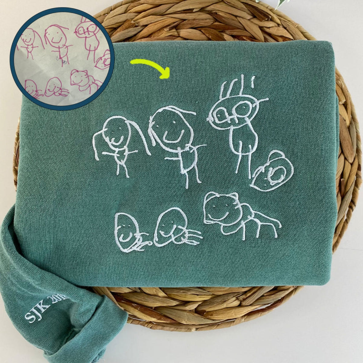 I Love You Mommy Embroidered Sweatshirts - Custom Child Handwriting Hoodies - Perfect Mother's Day Gift