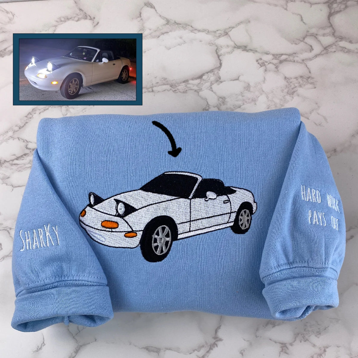 Like Father Like Son Car Hoodies - Custom Car Embroidered Sweatshirts - Perfect Father's Day Gift