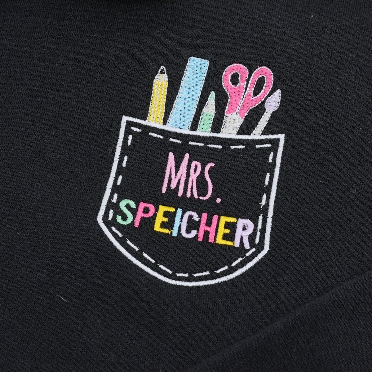 Mrs Teacher Custom Zip Up Hoodies - Female Educator Embroidered Sweatshirts - Perfect Teacher Gift