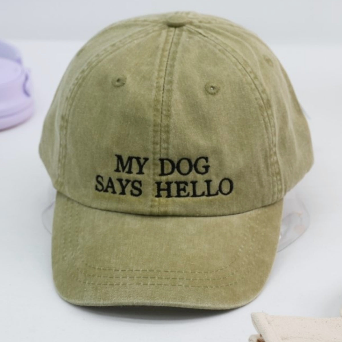 My Dog Says Hello Custom Embroidered Hats - Dog Lover Caps - Perfect Pet Parent Gift