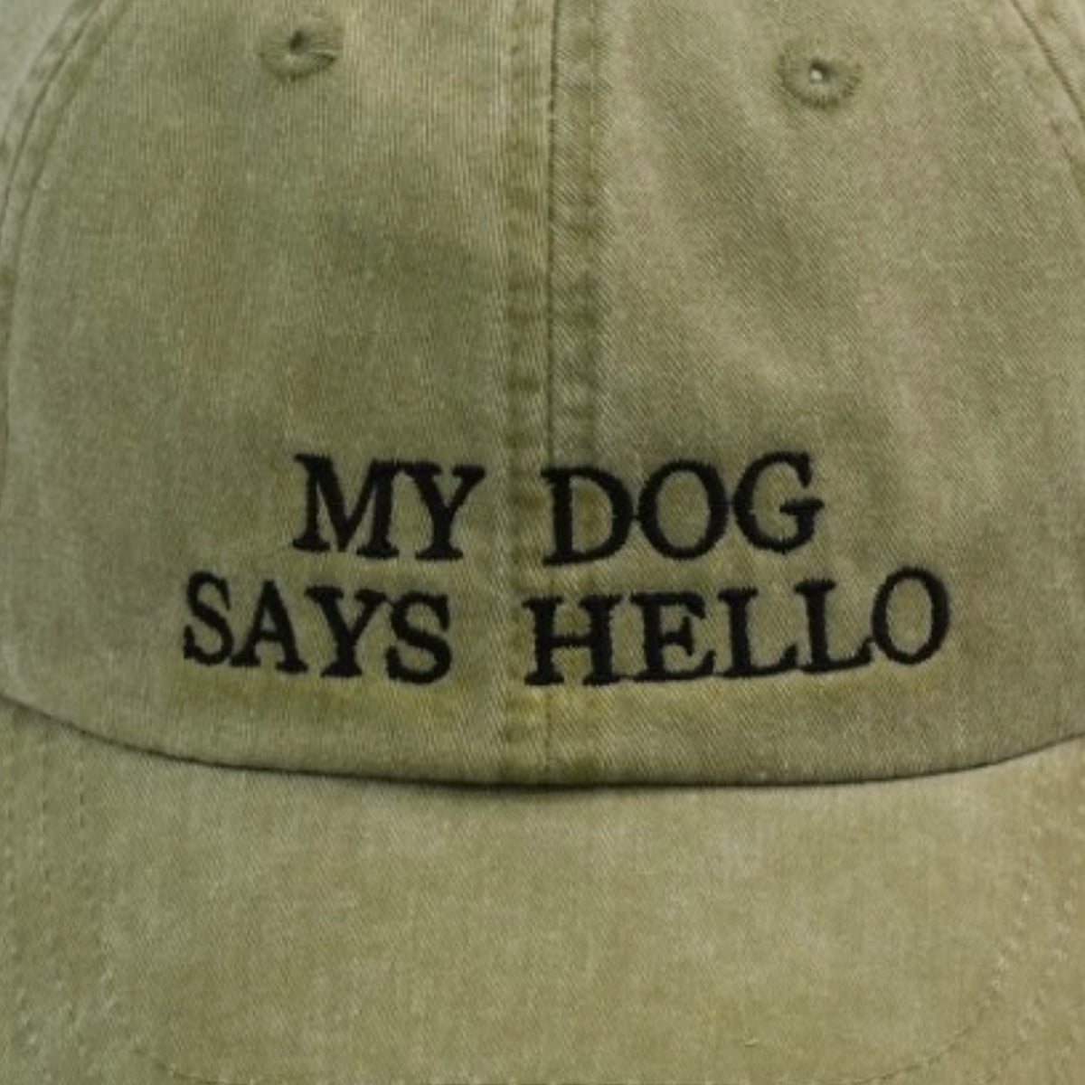 My Dog Says Hello Custom Embroidered Hats - Dog Lover Caps - Perfect Pet Parent Gift