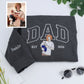 New Dad Custom Hoodies - Father Baby Embroidered Sweatshirts - Perfect First Father's Day Gift