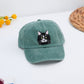 Personalized Cat Face Embroidered Cap - Custom Pet Portrait Accessory - Cat Lover Parent Gift