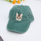 Personalized Cat Face Embroidered Cap - Custom Pet Portrait Accessory - Cat Lover Parent Gift