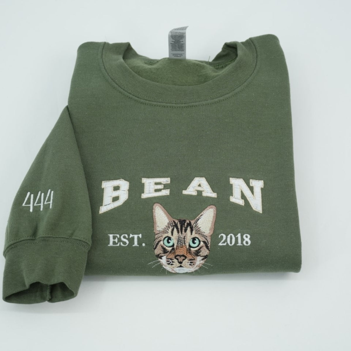 Personalized Cat Varsity Hoodies - Custom Pet Portrait University Style - Cat Mom Dad Sweatshirts