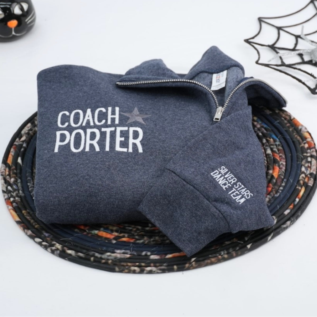 Personalized Coach Quarter Zip Hoodies - Custom Coaching Embroidered Apparel - Perfect Coach Gift