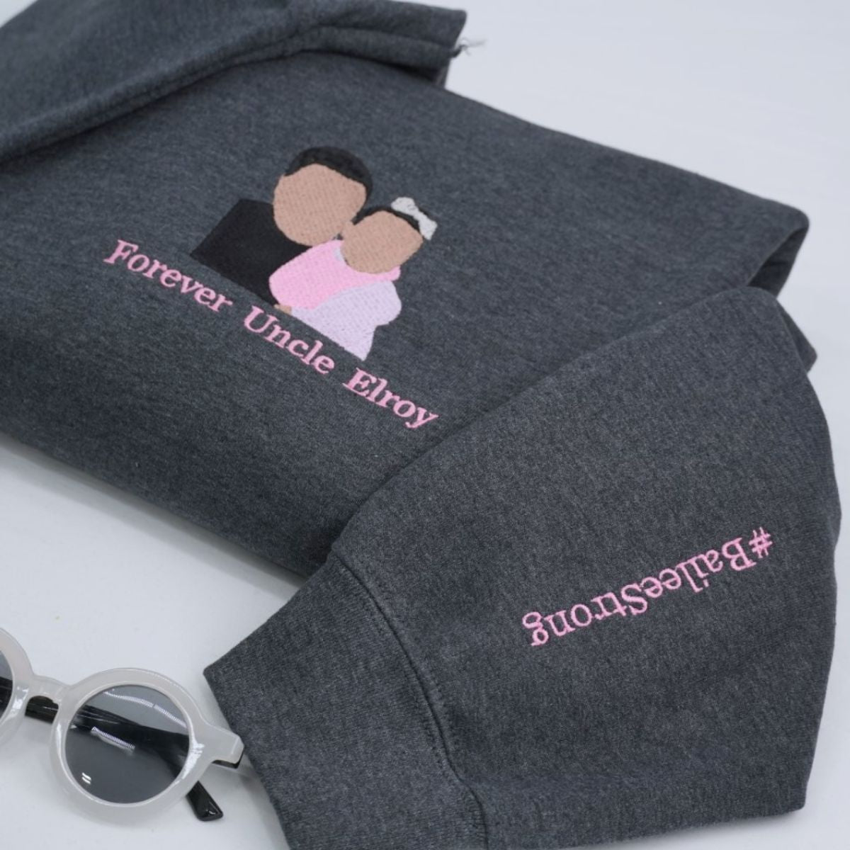 Personalized Dad Baby Sweatshirts - Custom Father Embroidered Hoodies With Baby Name - Perfect New Dad Father's Day Gift