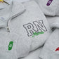 Personalized RN Quarter-Zip Sweatshirts - Custom Nurse Name Embroidered - Perfect Nursing Professional Gift