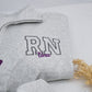 Personalized RN Quarter-Zip Sweatshirts - Custom Nurse Name Embroidered - Perfect Nursing Professional Gift