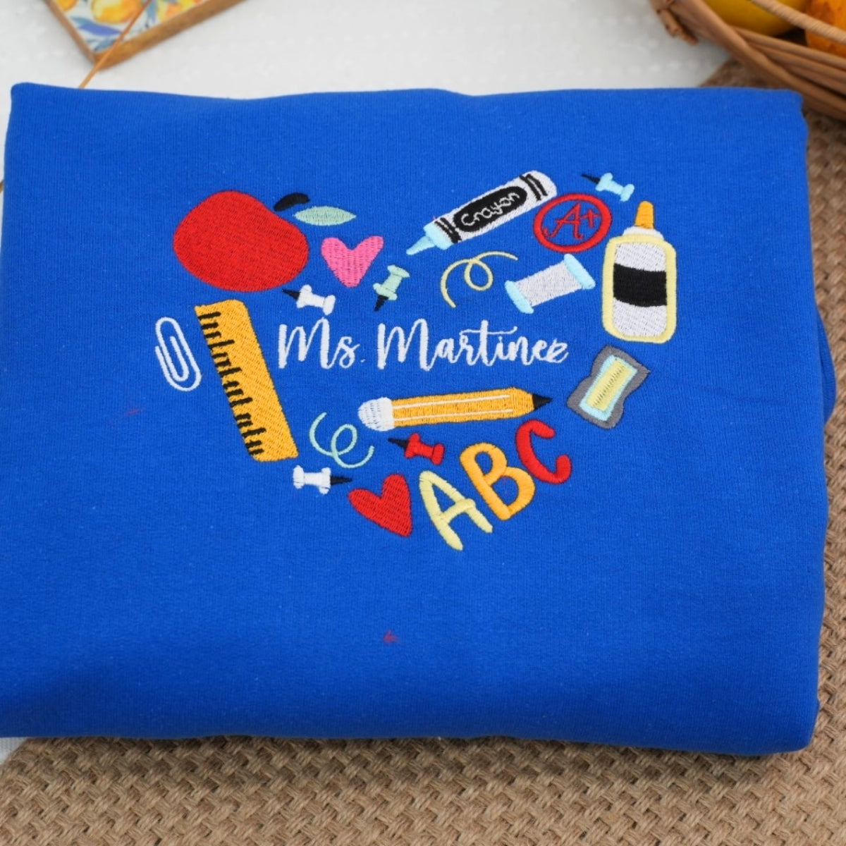 Personalized Teacher Hoodies | Custom Educator Name Embroidered Zip-Up - Back to School Gift