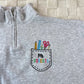 Personalized Teacher Zip Up Hoodies - Custom Name Embroidered Sweatshirts - Perfect Educator Gift
