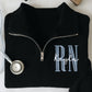RN Angel Custom Quarter-Zip - Registered Nurse Embroidered Sweatshirt - Perfect Nurse Gift