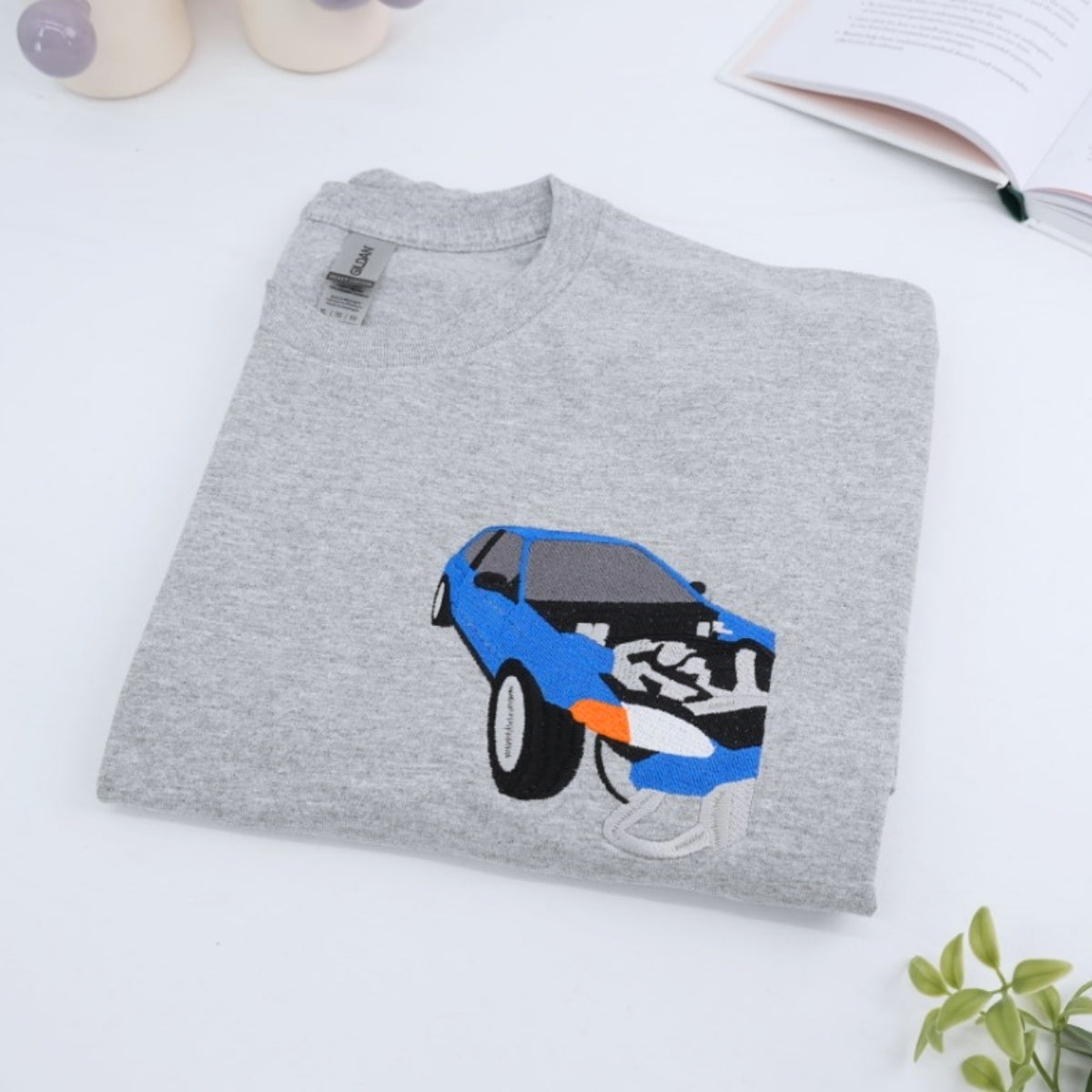 Racing Enthusiast Custom T-Shirt - Race Car Embroidered Shirt - Perfect Auto Racing Gift