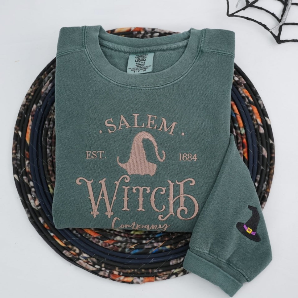 Salem Witch Company Custom Sweatshirts - Halloween Embroidered Hoodies - Perfect Spooky Season Gift