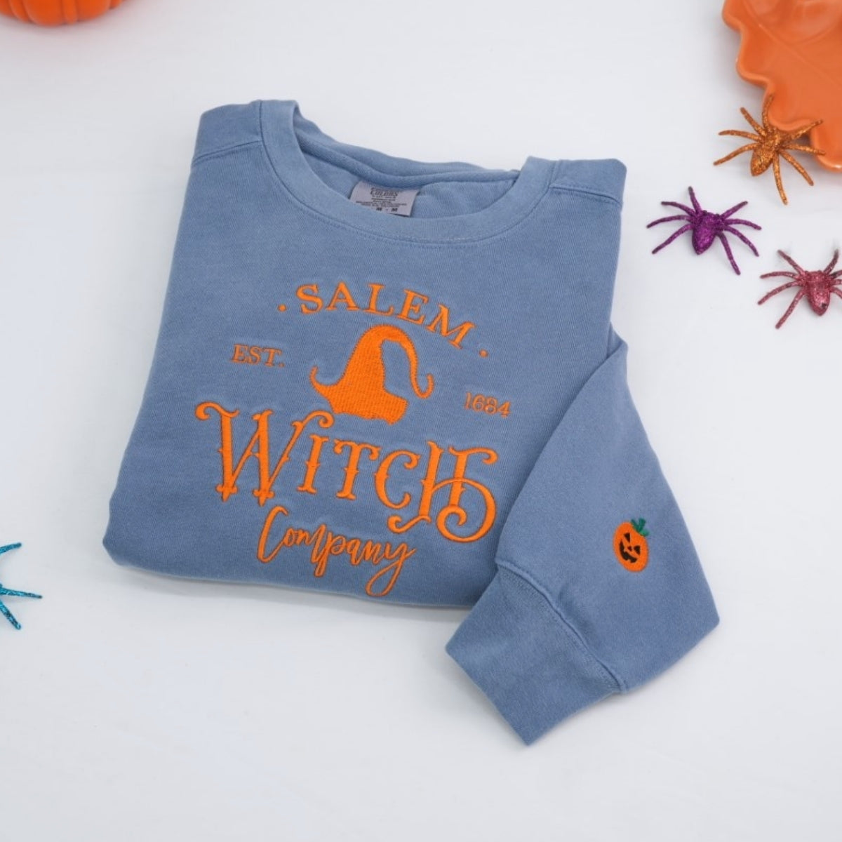 Salem Witch Company Custom Sweatshirts - Halloween Embroidered Hoodies - Perfect Spooky Season Gift