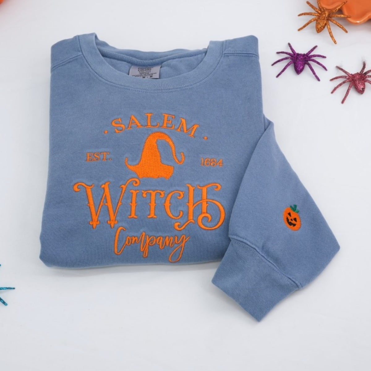 Salem Witch Company Custom Sweatshirts - Halloween Embroidered Hoodies - Perfect Spooky Season Gift