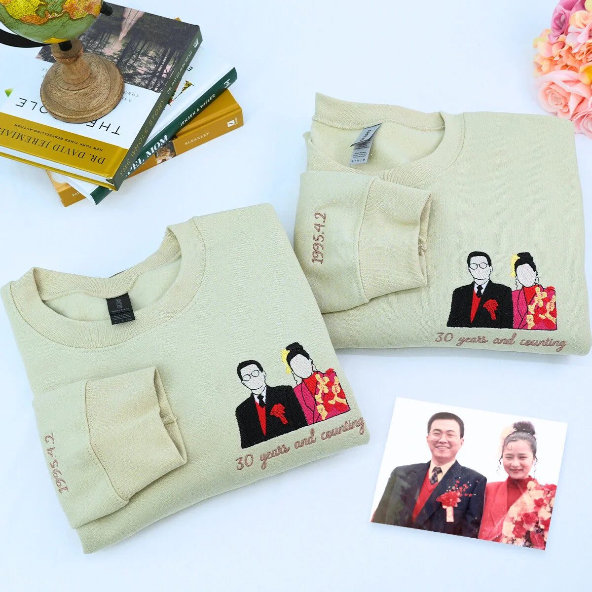 Sweatshirt or Hoodies with Pictures On Them, Custom Embroidered Gift Ideas for Married Couples