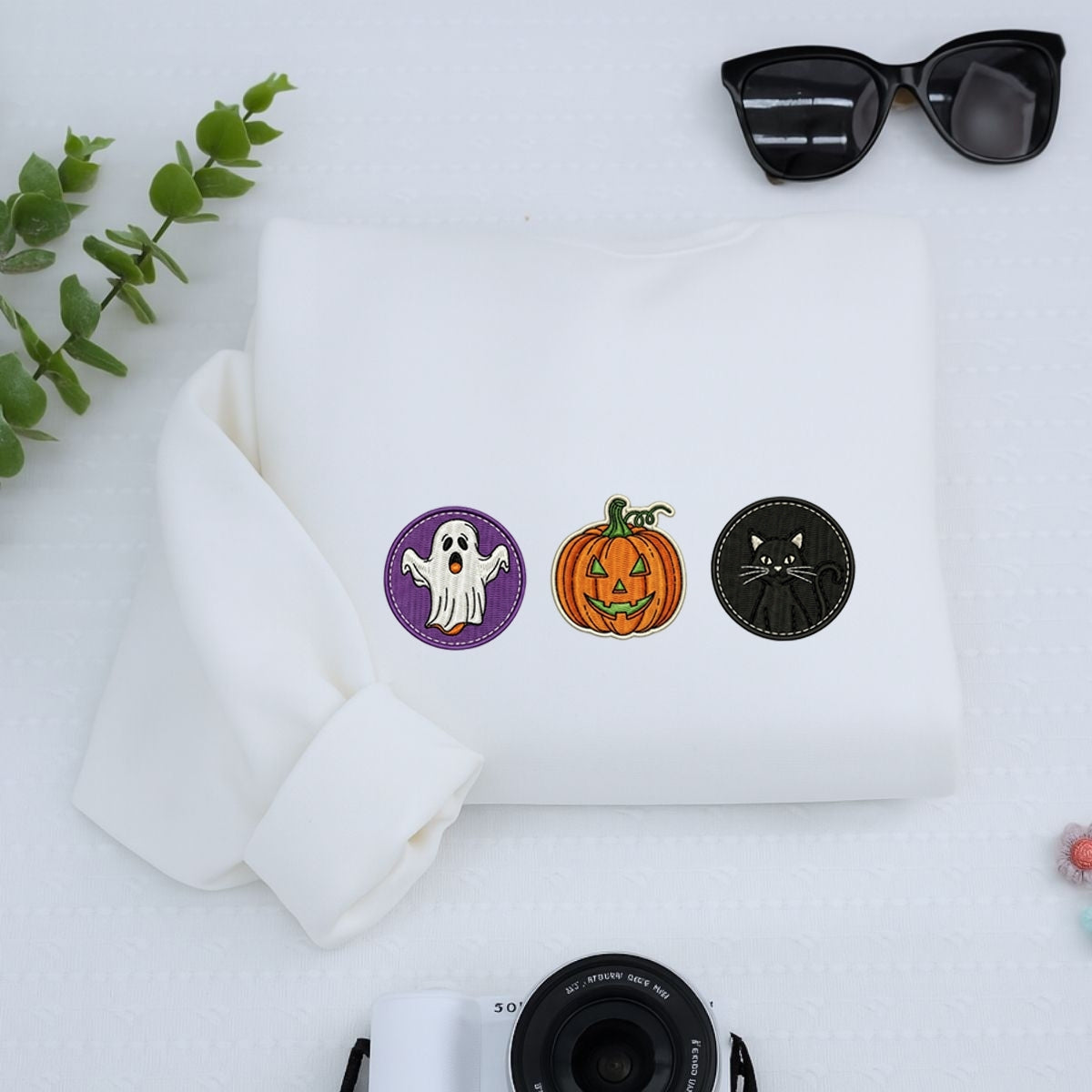 Spooky Cookie Custom Hoodies - Halloween Embroidered Cute Sweatshirts - Perfect Spooky Season Gift