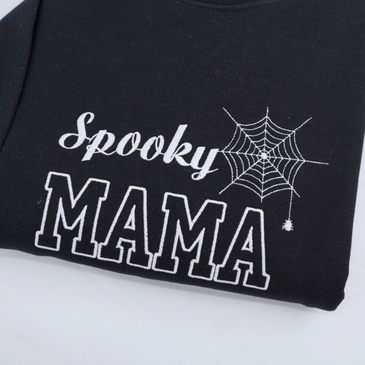 Spooky Mama Halloween Hoodies - Custom Embroidered Mom Sweatshirts - Perfect Halloween Gift