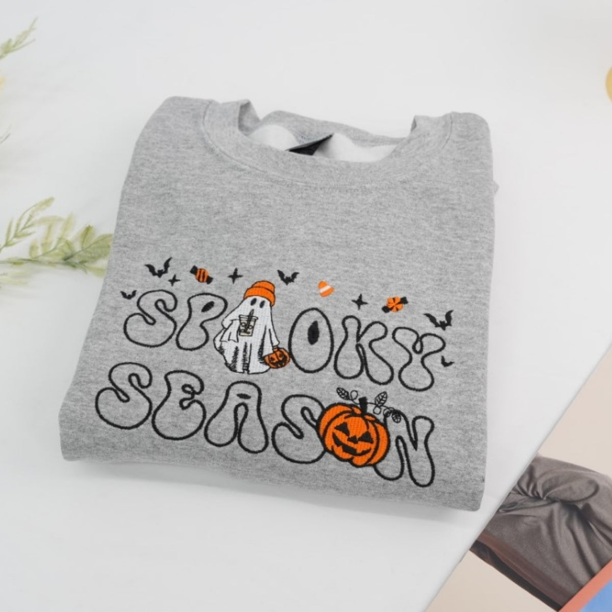 Spooky Season Custom Sweatshirts - Halloween Embroidered Hoodies - Perfect Fall Halloween Gift