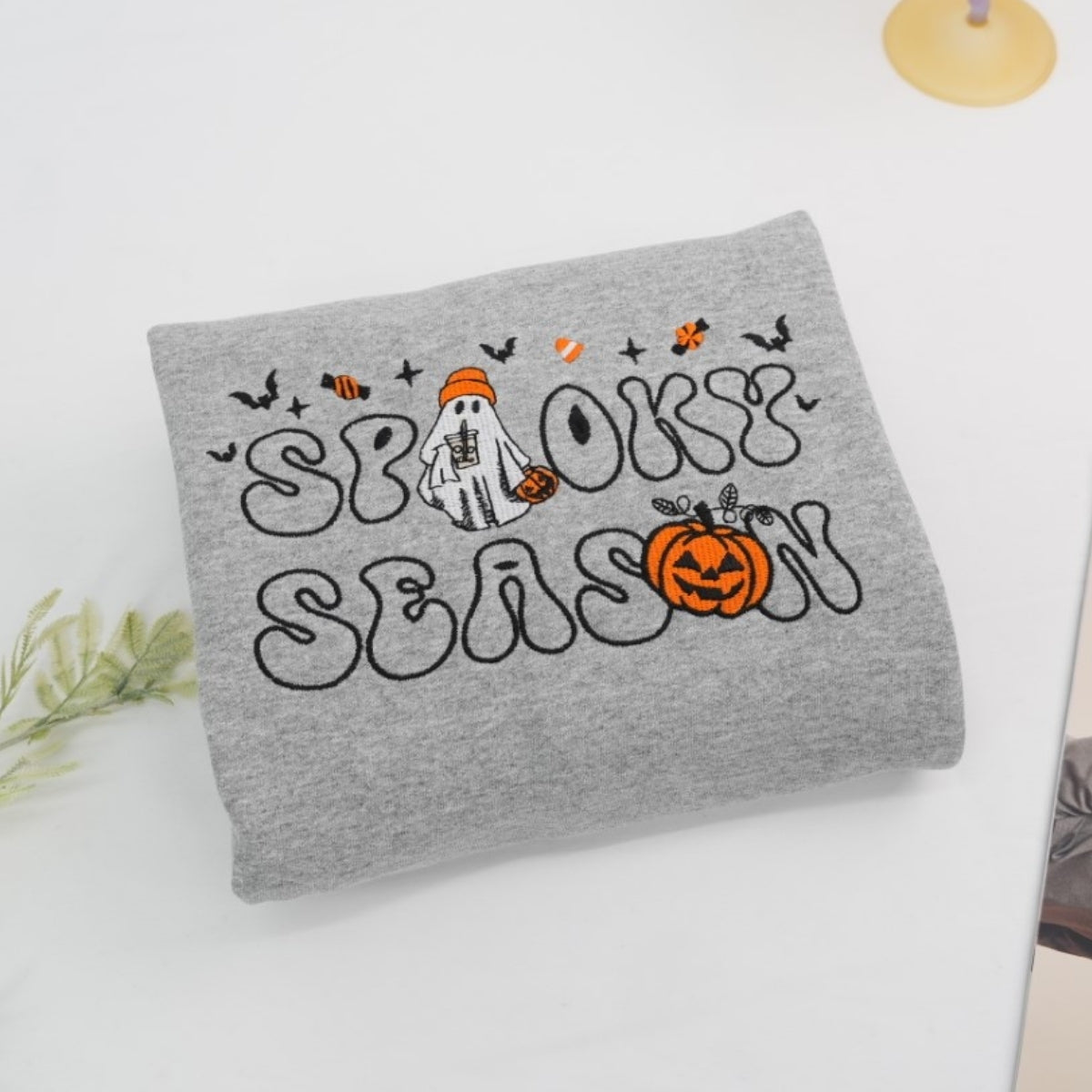 Spooky Season Custom Sweatshirts - Halloween Embroidered Hoodies - Perfect Fall Halloween Gift