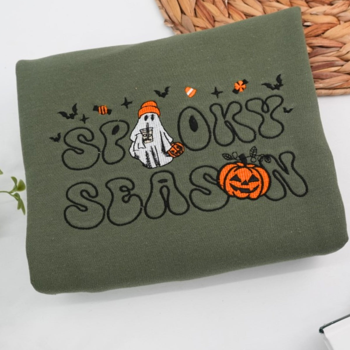 Spooky Season Custom Sweatshirts - Halloween Embroidered Hoodies - Perfect Fall Halloween Gift