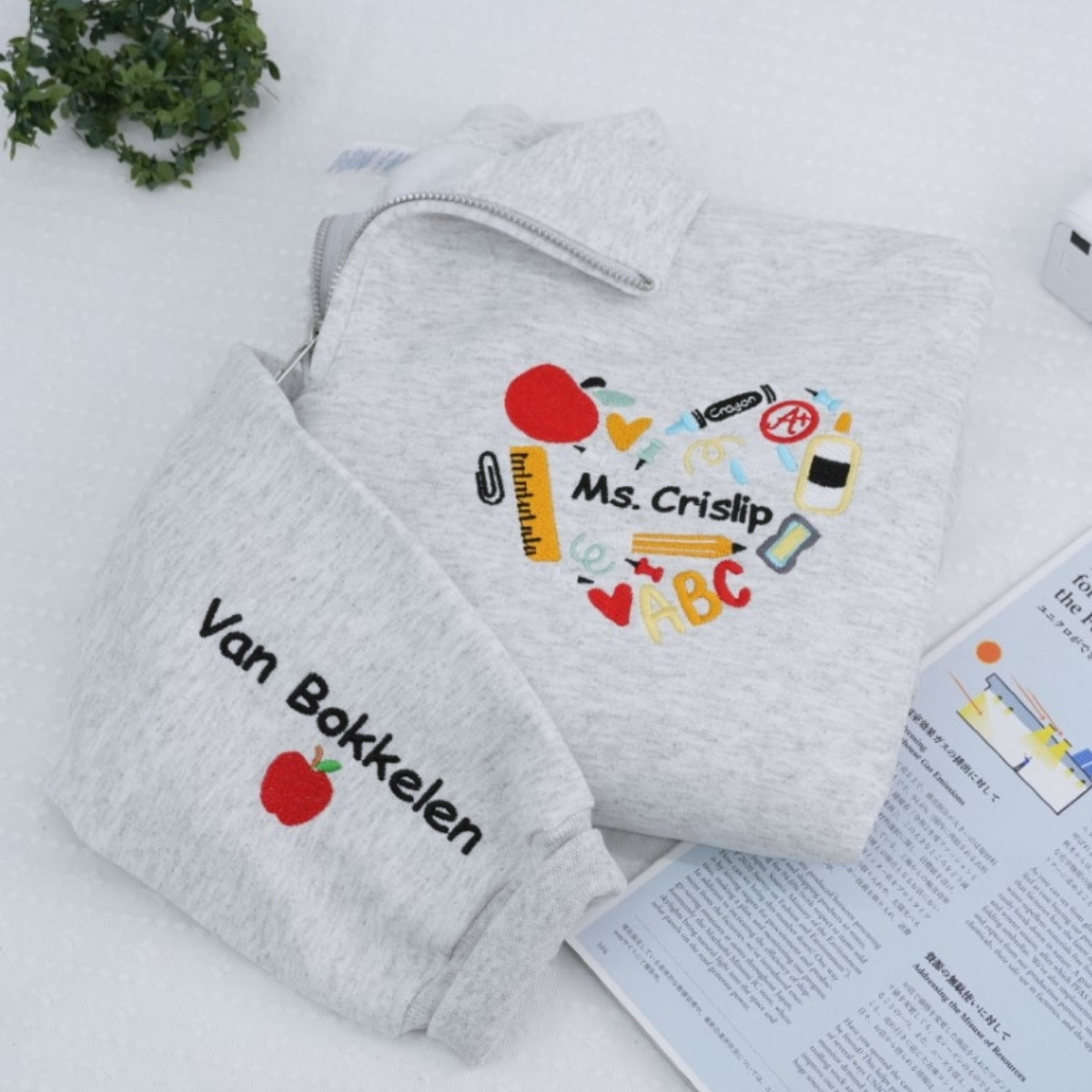Teacher Custom Hoodies - Personalized Education Embroidered Sweatshirts - Back to School Gift